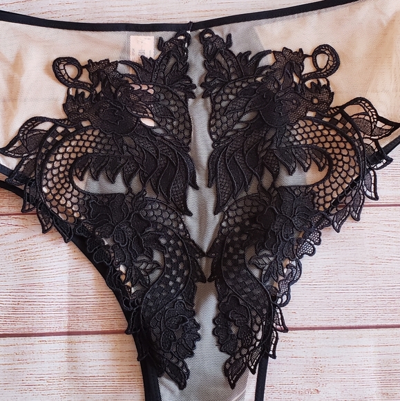 NWT Victoria's Secret Dragon Applique High Waist Mesh Cheeky Panty - Picture 7 of 7